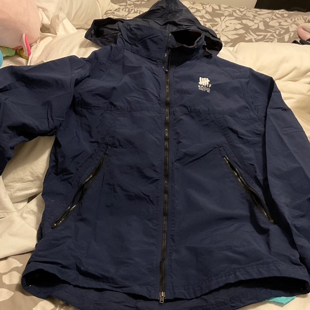 Undefeated Dark Blue Hooded Windbreaker